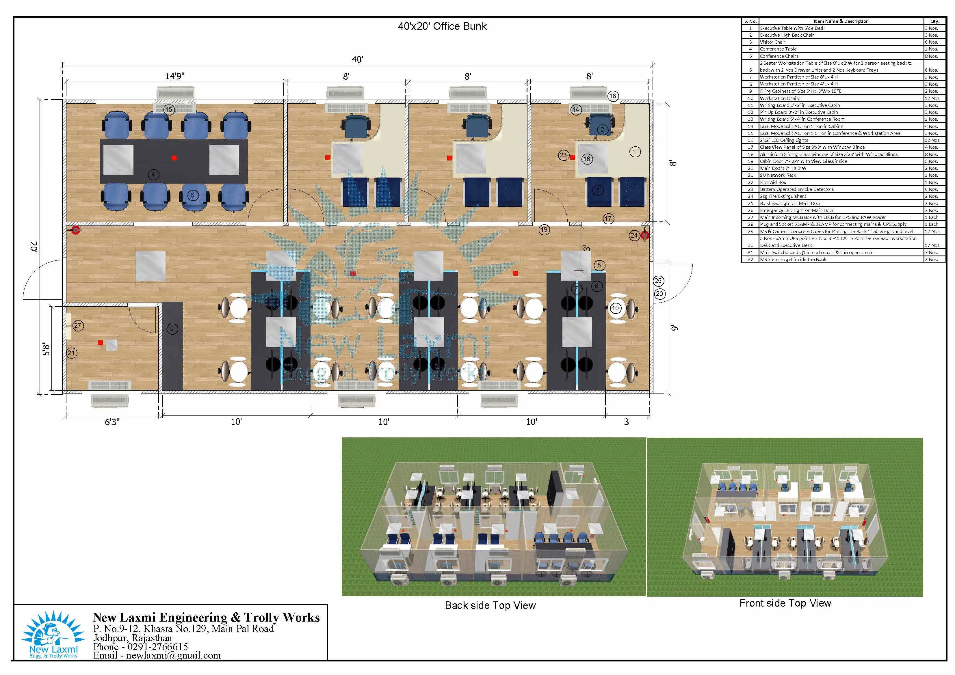 Office Cabin Layout